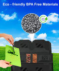 Dual Chamber Tumbling Compost Bin With Sliding Doors No Fuss, 43 Gallon Outdoor System shown with eco-friendly materials