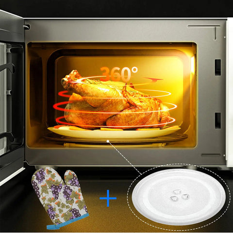 Oven with 12 And A Half Inch Microwave Turntable Glass Plate Replacement Compatible With LG Samsung Kenmore Hotpoint Panasonic GE Durable BPA Free Glass Tray Oil Resistant Heat Resistant Easy Fit Value Upgrade