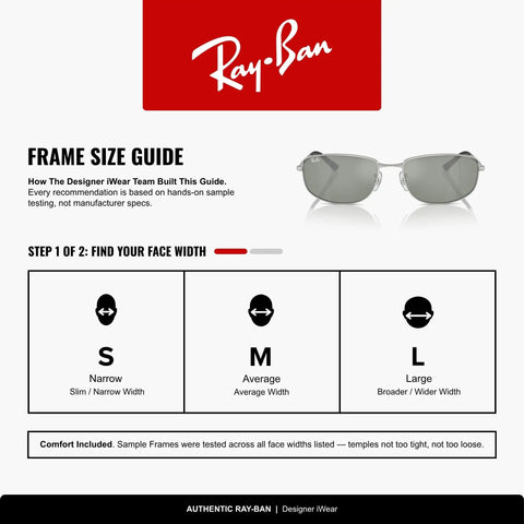 RB3732 00340 56mm Silver Green And Silver Rectangle Sunglasses Frame Size Guide