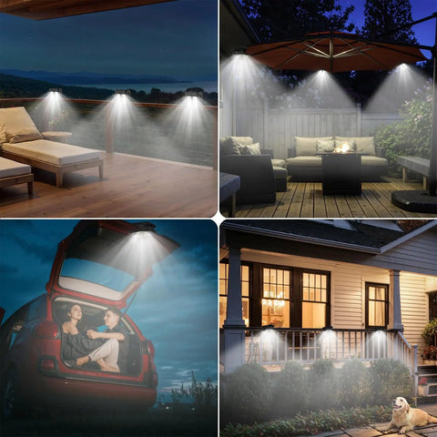 Small Solar Lights For Chain Link Fence With Motion Sensor Clip On Outdoor Lights illuminated in various scenes