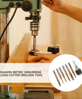 Pro Grade Tap Drill Bit Set With 6 Metric Sizes, Spiral Screw Tapping Tool And Drill Countersink Bit Bundle, Sturdy Wear Resistant For Precision Threading In Metalwork, on drill press