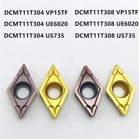 10 Pack Carbide Inserts For Internal Turning Tooling CNC Ready DCMT070204 VP15TF Grade Boss Level Precision on display