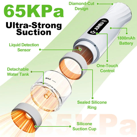 Exploded view of Handheld Vacuum Sealer For Food With 30 Reusable Bags Dry And Moist Food Compatible Liquid Ingress Protection