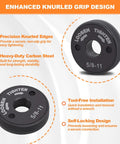 Grab-And-Go 5/8-11 Quick Release Angle Grinder Nuts Self Locking Flange Nut No Wrench Needed, knurled grip, carbon steel