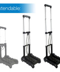Folding Luggage Cart With Lightweight Aluminum Frame Collapsible Portable Dolly for travel and moving office use in extended view