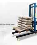 Heavy Duty Portable Lifting Platform For Duct Panel Construction Brick Hoist Table With Casters, 700 kg capacity with pallets.