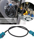 Fakra Z Male To Male Vehicle Antenna Adapter Cable 30 cm RG174 Coaxial Cable for DAB GPS FM and automotive connections.