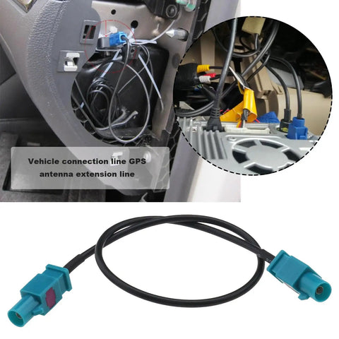 Fakra Z Male To Male Vehicle Antenna Adapter Cable 30 cm RG174 Coaxial Cable for DAB GPS FM and automotive connections.