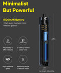 Cross-section view of Workhorse Cordless Electric Screwdriver Kit with detailed battery and components illustration.