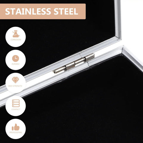 Kick Ass Aluminum Tool Case With Secure Latch And Comfy Carry Handle showing durable stainless steel hinge detail.