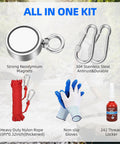 Powerful 1000LBS Double Sided Neodymium Magnet Fishing Kit with 20m rope, protective gloves, and accessories displayed.
