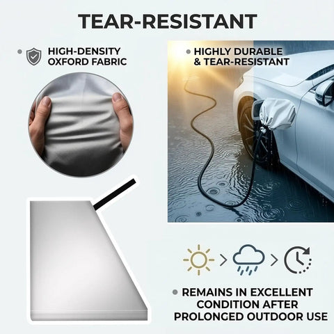 Universal Magnetic EV Charger Port Cover For Outdoor All Weather Dust Rain Snow Protection Waterproof Seal, tear-resistant oxford fabric.