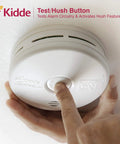 10 Year Photoelectric Smoke And Carbon Monoxide Alarm With Sealed Lithium Battery No Battery Change Over A Decade Kitchen Safe Combination Detector Model P3010K CO shown being installed on ceiling