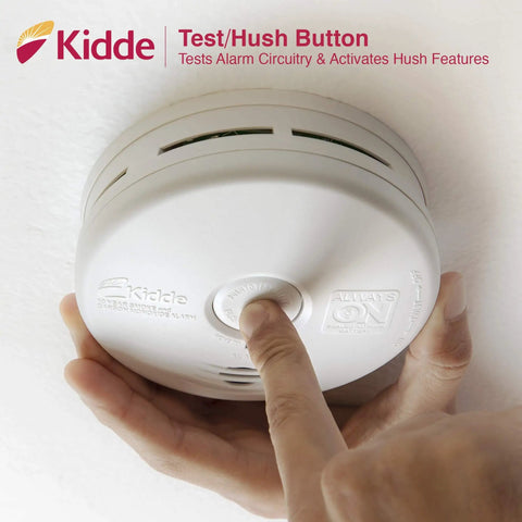 10 Year Photoelectric Smoke And Carbon Monoxide Alarm With Sealed Lithium Battery No Battery Change Over A Decade Kitchen Safe Combination Detector Model P3010K CO shown being installed on ceiling