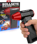 Powerful 130000 RPM Cordless Air Duster for Computers Electronics and Cars shown in hand with packaging
