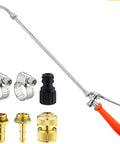 All Metal 29 Inch Sprayer Wand With Built In Shutoff Valve Quick Connector And Hose Clamps Pro Grade Garden Hose Sprayer