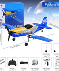 Three Channel Two Point Four GHz RC Plane With Gyro Stabilization P51D Mustang Style Fighter Aircraft packaging and parts