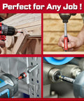82 Piece Impact Screwdriver Bits Set with Magnetic S2 Steel Bits Pro Grade in use for various tasks