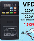 Budget Friendly 220V VFD Variable Frequency Drive Inverter For 1.5KW Motors, Speed Controller And Power Management Module