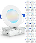 Six Pack Retrofit LED Recessed Can Lights, 6 Inch, With Baffle Trim, 965 Lumens, 13W, 5000K Daylight, Dimmable, Damp Rated UL Listed