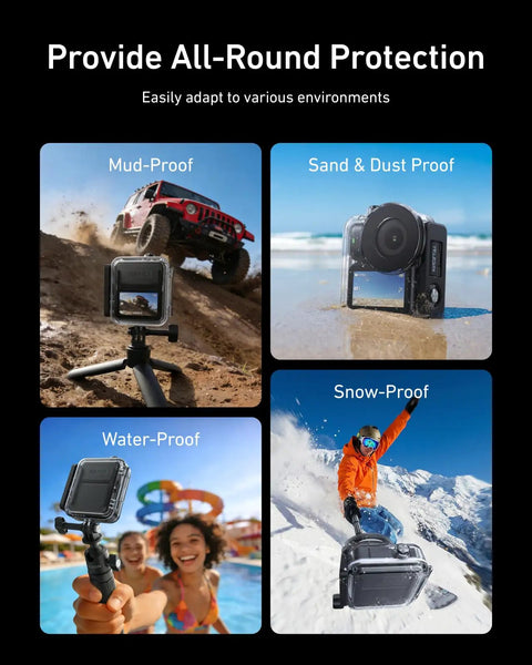 Waterproof Protective Case for DJI Osmo Nano Xtra Atto Underwater Housing 60M IPX8 Snorkeling Scuba Gear in various environments