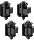Heavy Duty Weld On Gate Hinges 4 Pack with sealed bearings, designed for driveway security, in black steel.