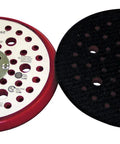 Hookit Clean Sanding Low Profile Disc Pad Pro Grade 5 Inch Diameter 3/8 Inch Thick Red Foam 5 16 24 External Thread 44 Hole Pattern For Random Orbital Sanders Industrial Use