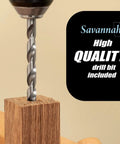 Heavy Duty Direct Thread Wood Lathe Chuck Adapter Enables Quick And Dead Simple Wooden Blank Threading with drill bit.