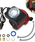 Heavy Duty Hot Water Recirculator Pump With Built In Digital Timer 115V Smooth Operator One Twenty Fifth Horsepower 3/4 By 1/2 Inch Npt Reducing Union Zero Drama Ready To Roll Direct Replacement For Grundfos U P 15 T L C And 595916 with power cord and accessories.