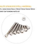M2.5 Hex Socket Cap Screws And M2.5 Hex Nuts Kit With Wrench, 190 Pcs, 304 Stainless Steel, silver tone screws and nuts