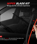 Heavy Duty Windshield Wiper Blades For 2007 To 2013 Chevy Silverado Tahoe Suburban GMC Sierra Yukon Cadillac Escalade image showing installation tips.