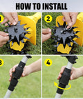 Step-by-step assembly of Cordless 20V Tiller Tool Only With 300W Brushless Motor, 8 Inch Tilling Width, 6.3 Inch Depth, 48 Steel Rotary Tines
