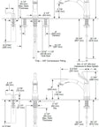Technical diagram of Linden Single Handle Kitchen Sink Faucet With Pull Out Sprayer In Chrome Finish Fits 1 Or 3 Hole 8 Inch Centers