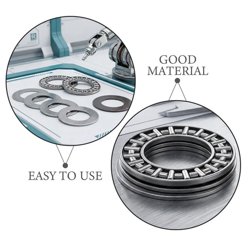 Heavy Duty 4 Set Thrust Roller Bearings Kit W Needle Type Washers For Lawn Tractors Featuring 20mm Bore 35mm OD 2mm Ultra Thin Width Design Fits Tight Spaces To Deliver Smooth Steering Handle Heavy Loads Outdoor Power Equipment Built To Last. needle thrust bearings and washers, 4 pack, steel