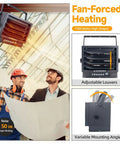 Garage Heater 7500 Watt Digital Ceiling Mount With Full Function Remote 240 Volt Hardwired Heater And 12 Hour Timer Ideal