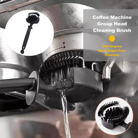 2 Pack Espresso Coffee Machine Cleaning Brush Set For 58mm Portafilter, Group Head And Shower Screen Cleaning Tools, Pro Grade Home Barista Maintenance For Efficient Deep Cleans. 58mm nylon group head brush on espresso machine