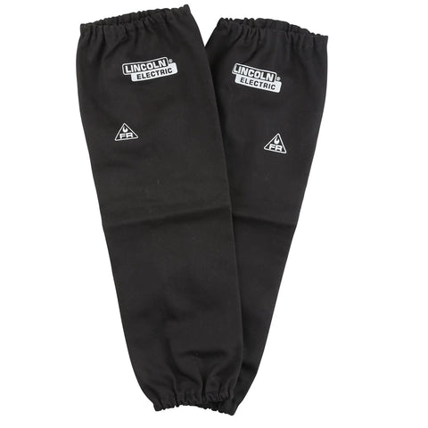 Lincoln Electric Flame Resistant Welding Sleeves Black One Size 21 Inch 9 Oz Slip On Arm Protection displayed overlapping