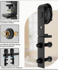Bi Fold Barn Door Hardware Kit For Two Doors With Low Ceiling Roller System Lite Version Fits 24 Inch Bifold Doors No Door Included