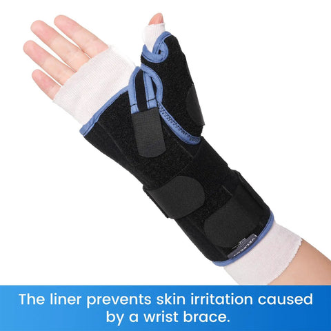Breathable Stockinette Hand Tubing For Wrist Braces And Thumb Spica Liners, Lightweight Gauze Sleeve Under Cast Wrap Arm Cover, White Light Version, Fits Men And Women, Size Small To Large