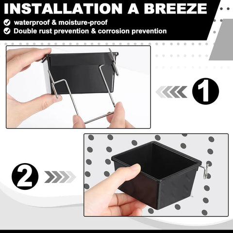 Installation of 24 Pcs Heavy Duty Pegboard Bin Hooks, Metal U Hooks For One Eighth Inch And One Quarter Inch Pegboard Or Slatwall