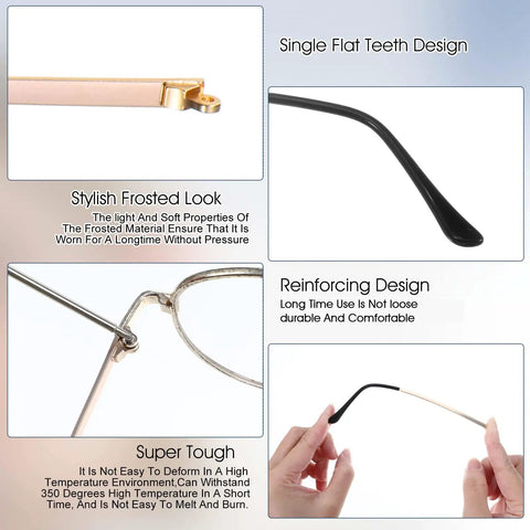 Universal Glasses Repair Kit With Screws And Two Pairs Of Replacement Arms For Broken Specs featuring durable TR90 arm designs and details.