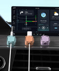 Magnetic Cable Clips And Adjustable Cord Holders for car, holding cables on dashboard, multicolor, neat cable routing organizer
