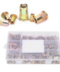 Pro Grade Rivet Nut Set Zinc Plated Steel Vertical Blind Riveting Nuts Kit For Metal Fabrication Auto And Furniture Assembly