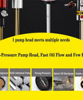 No Sweat Slick Air Powered Grease Pump Kit For 55 Gallon Drums featuring aluminum pump head and oil flow indicators.