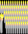 108 Piece Flameless LED Taper Candles Set Battery Operated Flickering Candlesticks No Mess Easy Setup For Halloween Christmas Weddings