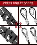 Step-by-step guide using the All-In-One 328ft Wire Rope Crimping Tool Kit With Heavy-Duty Crimp Tool Black Vinyl Coated 7x7 1.5mm Wire, 200 Aluminum Crimp Sleeves And 20 Stainless Steel Thimbles For DIY Rigging And Pro Grade Results.