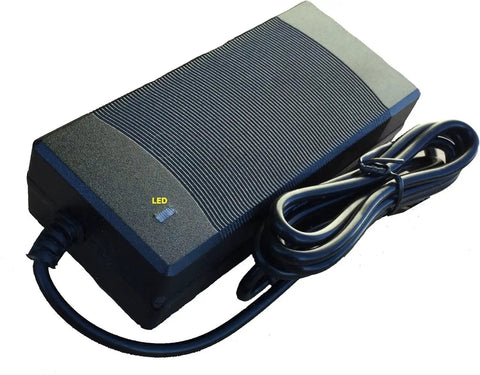 Black AC Power Supply Adapter For M50 88-Key Keyboard Safe With OVP OCP SCP Protection, shown with attached power cord.