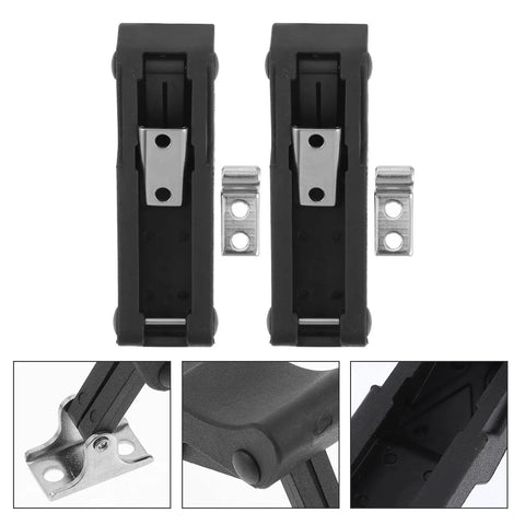 2 Pack Flexible Draw Latches For Cargo Boxes And Coolers With Concealed Installation, Rubber And Stainless Steel Construction