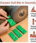 Rock Solid Heavy Duty Three Piece Drill Bit Sharpener Guide Jig Kit For Bench Grinder With Locked Angle Stops for sharpening drill bits.