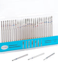 Pro Grade Nail Drill Bits Set For Pedicure And Cuticle Care With Diamond Grit 120 Three Thirty Second Inch Shank Grinding